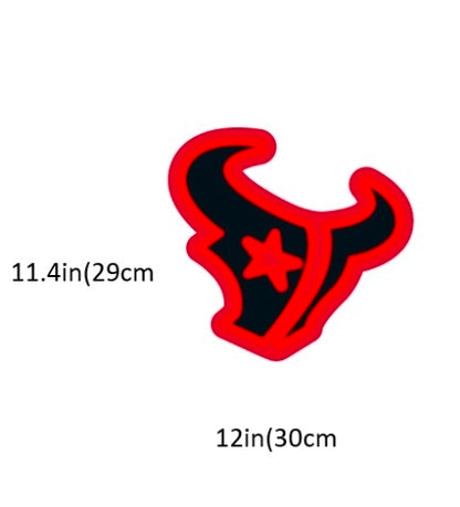 Houston Texans Battle Red 12inch NEW led logo necklace chain 12v dual power with remote dimmer