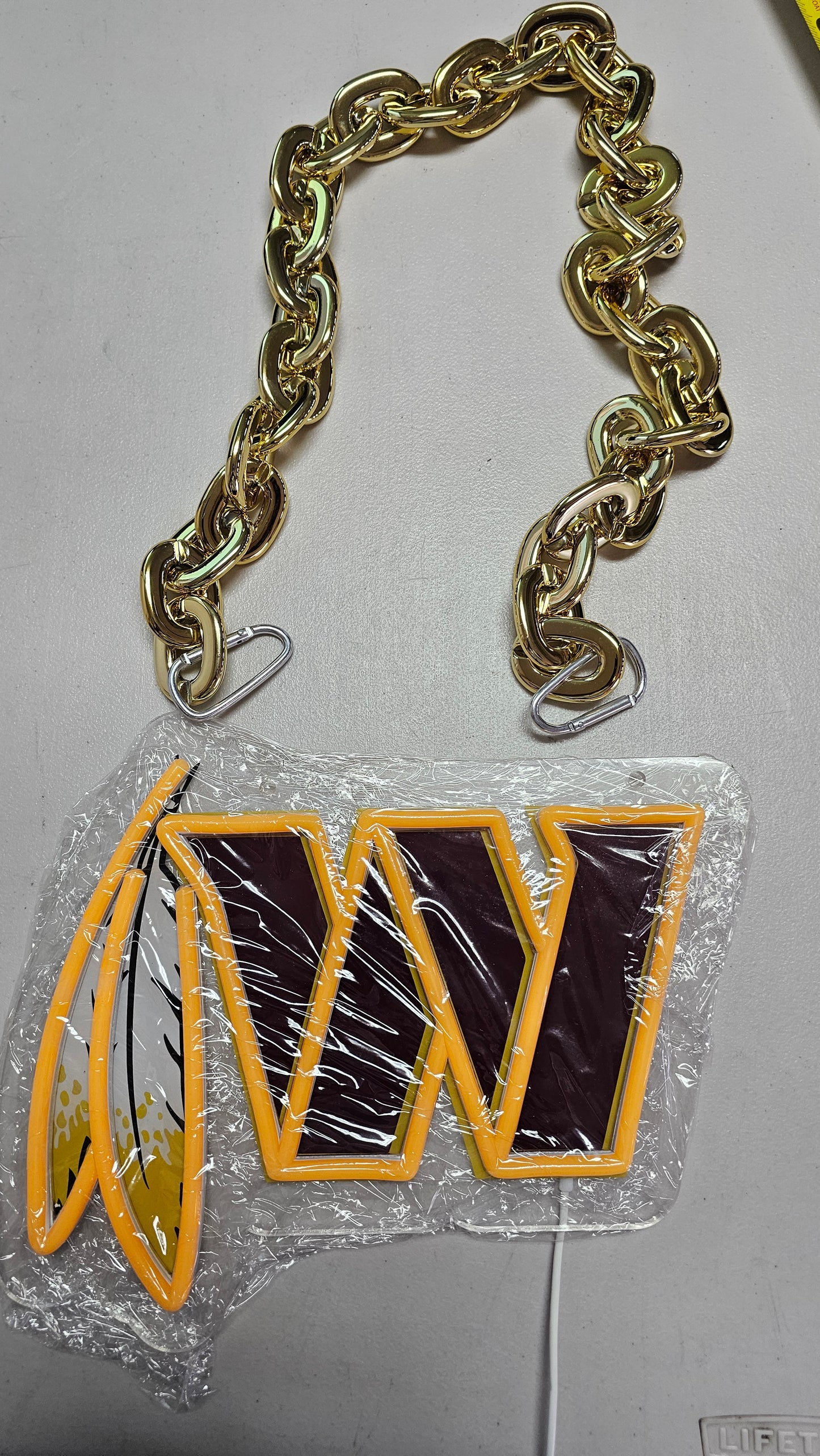 WASHINGTON W with feather led chain sign 5v