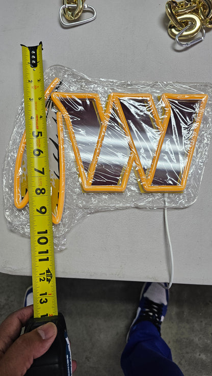 WASHINGTON W with feather led chain sign 5v